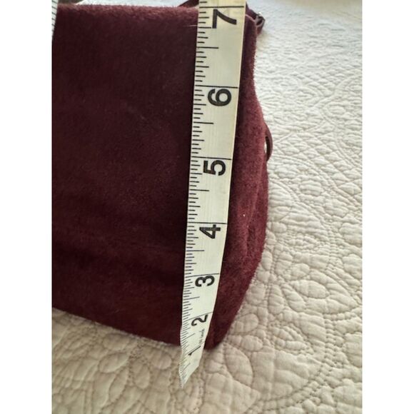 NWT Viola Castellani Ciao! Suede Leather Satchel, Wine, Made in Italy. - Picture 10 of 10